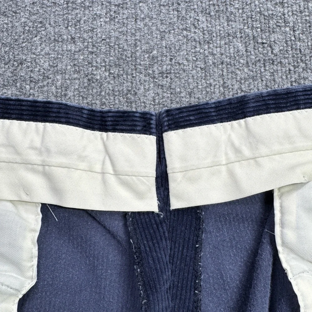 LL Bean Corduroy Pants Mens 40 Blue Vintage 90s Made in USA Wide Wale Straight